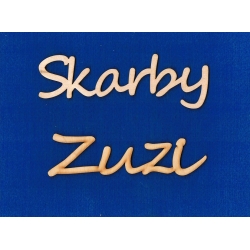 Skarby  Zuzi  wys: 4cm    :segoe  , napis na skrzynię , pudełko